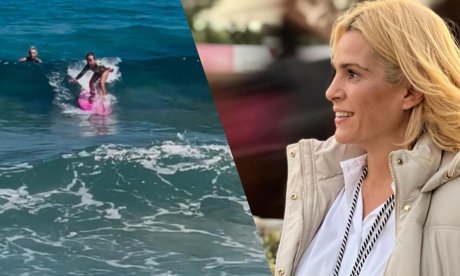 Τζένη Μπότση: Η κόρη της κάνει μαθήματα surf στην Ικαρία (εικόνες)