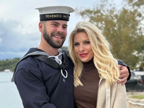 Μενεγάκη, Λάτσιος, Παντζόπουλος πρώτη φορά όλοι μαζί στην ορκωμοσία του Άγγελου στο πολεμικό ναυτικό