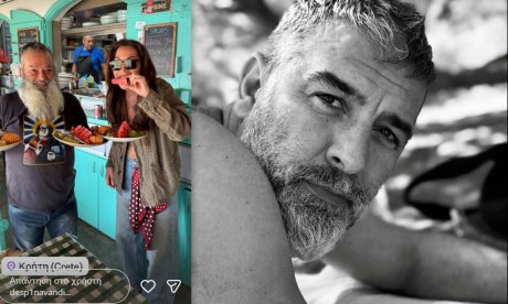 Η Βανδή στην Κρήτη τρώει καρπούζι, ποζάρει με το μπικίνι της και φωτογραφίζει τον Μπισμπίκη