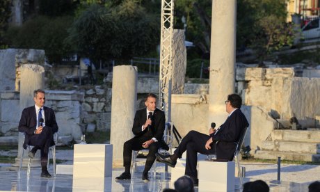 Μακρόν σε Μητσοτάκη στη Ρωμαϊκή Αγορά - Η  Γαλλία θα είναι εδώ αν η Ελλάδα απειληθεί από την Τουρκία