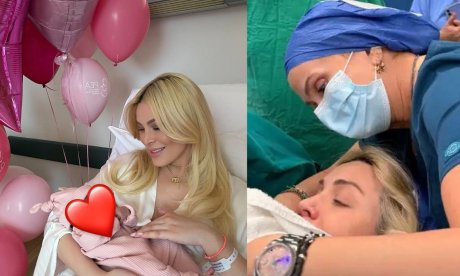 «Μαζί σου γεννήθηκα ξανά κι εγώ...»: Το αδημοσίευτο καρέ της Καινούργιου λίγα λεπτά μετά τον τοκετό