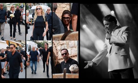 Με δάκρυα στα μάτια οι επώνυμοι στο τελευταίο αντίο στον Γιώργο Μαζωνάκη