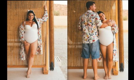 Δανάη Μπάρκα: Με φουσκωμένη κοιλίτσα και matchy-matchy look με τον Φάνη Μπότση